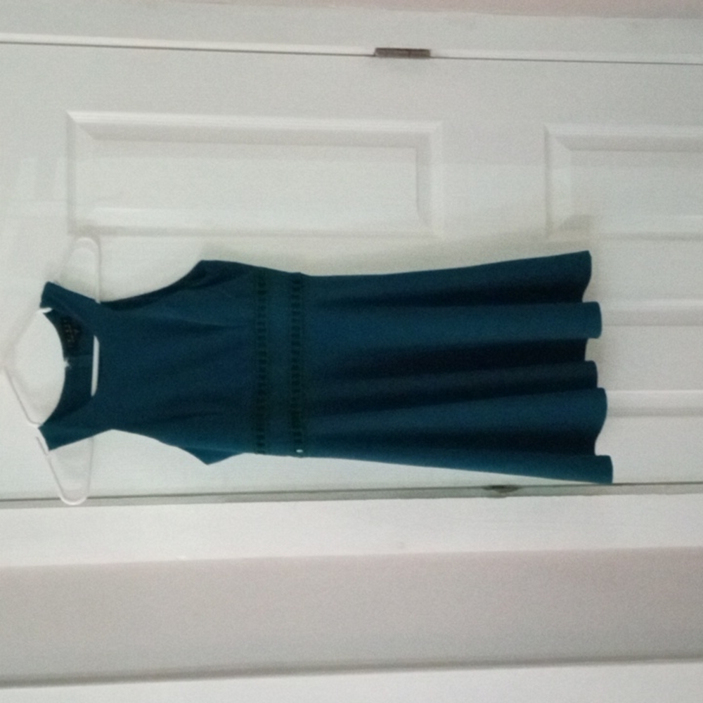 Teal sleeveless dress